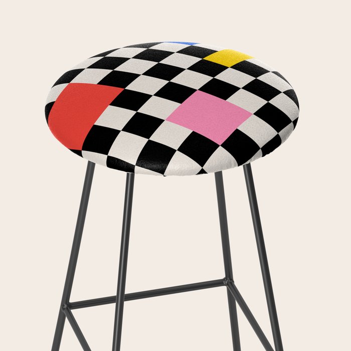 Patchwork: Bauhaus Check Edition Stool Gallery Image 2