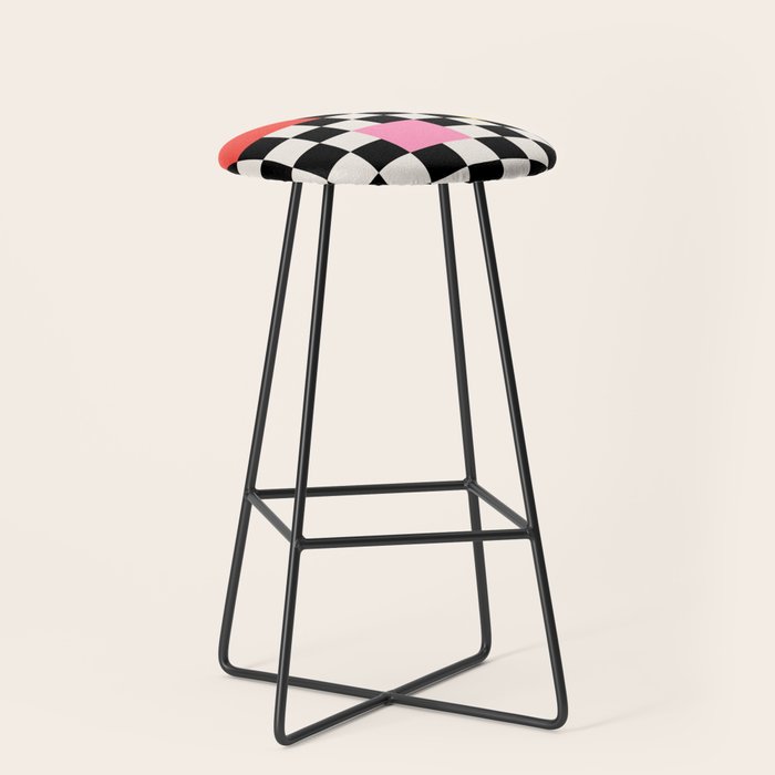 Patchwork: Bauhaus Check Edition Stool Gallery Image 1