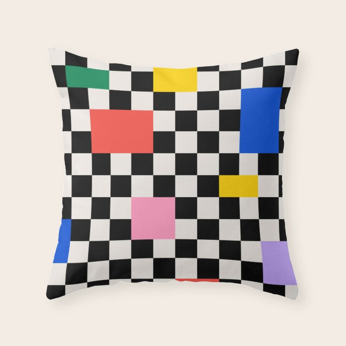 Patchwork: Bauhaus Check Edition Throw Pillow Gallery Image 6