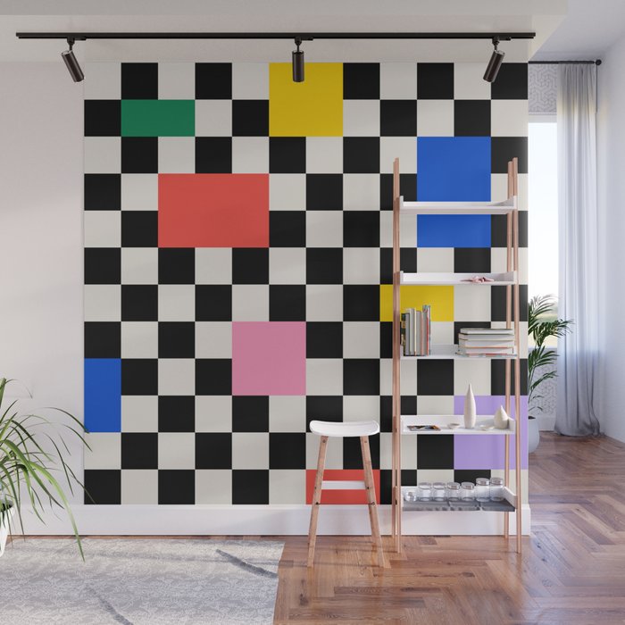 Patchwork: Bauhaus Check Edition Wall Mural Gallery Image 1