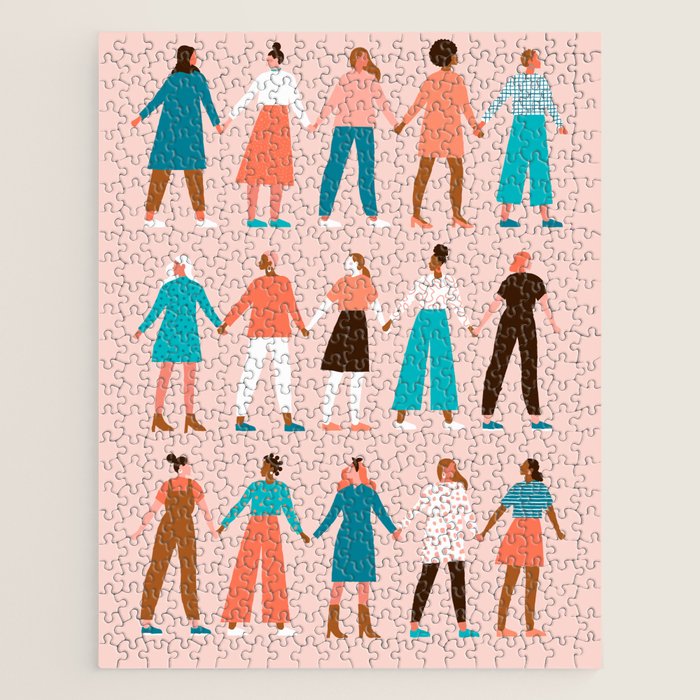 Women empower women feminist illustration collection. International womens day 8 of march graphic Jigsaw Puzzle Gallery Image 1