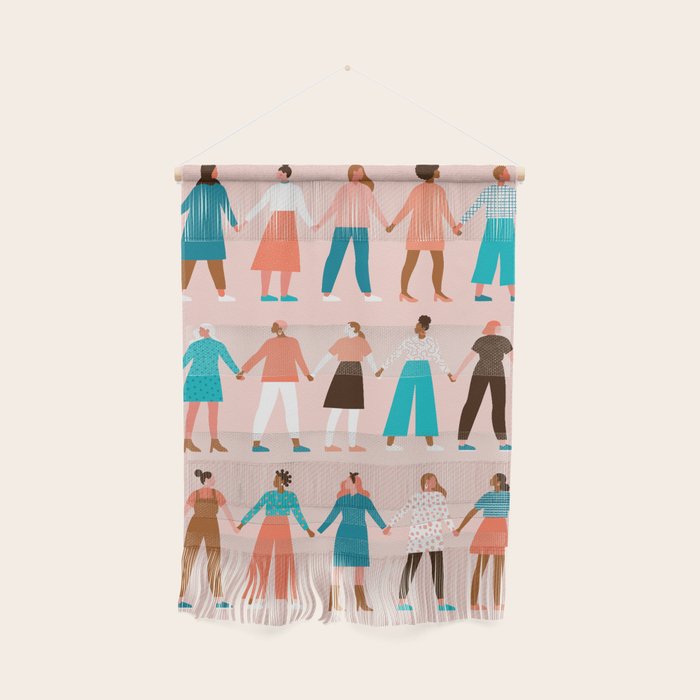 Women empower women feminist illustration collection. International womens day 8 of march graphic Wall Hanging Gallery Image 1