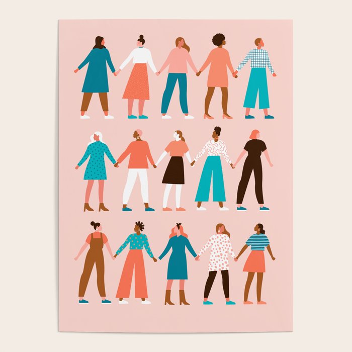Women empower women feminist illustration collection. International womens day 8 of march graphic Poster Gallery Image 1