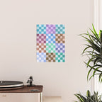 Handmade checker Cool tones Cozy heirloom Poster Gallery Image 2
