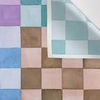 Handmade checker Cool tones Cozy heirloom Wall Tapestry Gallery Image 3