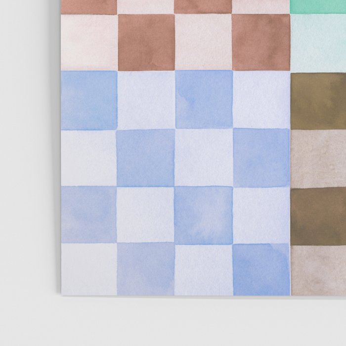 Handmade checker Cool tones Cozy heirloom Poster Gallery Image 3