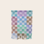Handmade checker Cool tones Cozy heirloom Wall Hanging Gallery Image 1