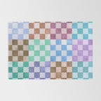 Handmade checker Cool tones Cozy heirloom Rug Gallery Image 2