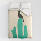 Cat on cactus Duvet Cover Gallery Image 6