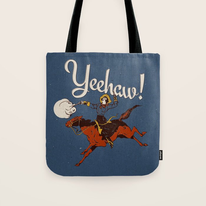 Yeehaw! Blue Tote Bag Gallery Image 1