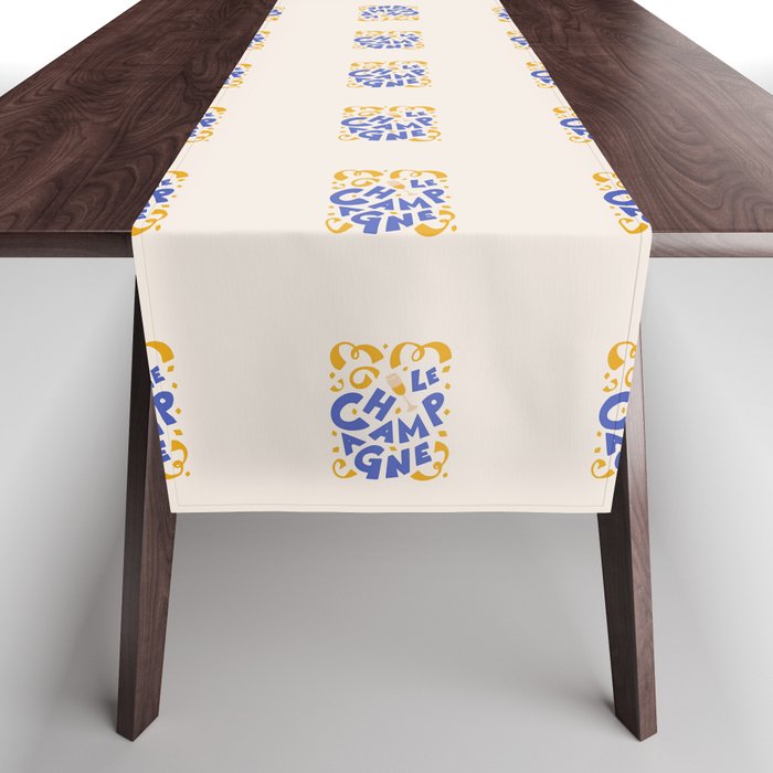 Le Champagne French Table Runner Gallery Image 1
