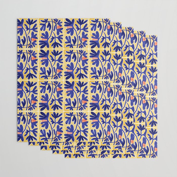 Inspiration Matisse blue leaves Wrapping Paper Gallery Image 3