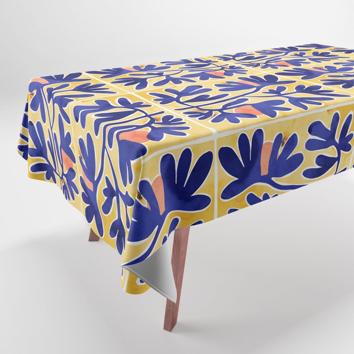 Inspiration Matisse blue leaves Tablecloth Gallery Image 1