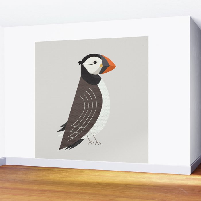 Whimsy Atlantic Puffin Wall Mural Gallery Image 2