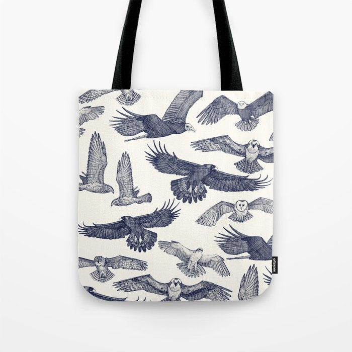 birds of prey blue Tote Bag Gallery Image 1