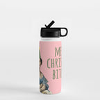 Merry Christmas, Bitches! - Ingres on Pink Water Bottle Gallery Image 1