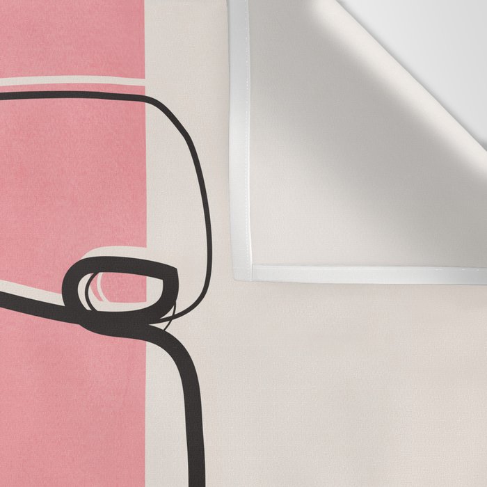 Abstract Face Line Art 02 Wall Tapestry Gallery Image 3