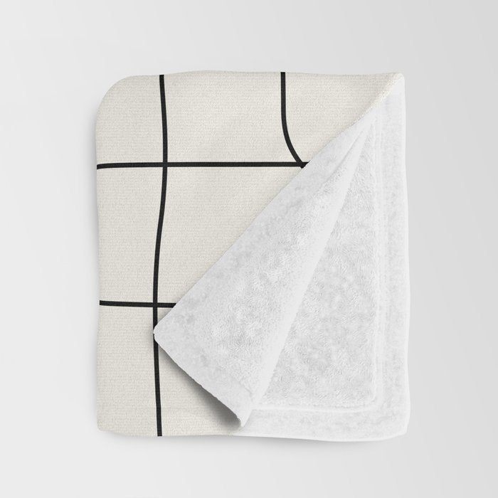 Warp Grid: Off-White Day Edition Throw Blanket Gallery Image 3