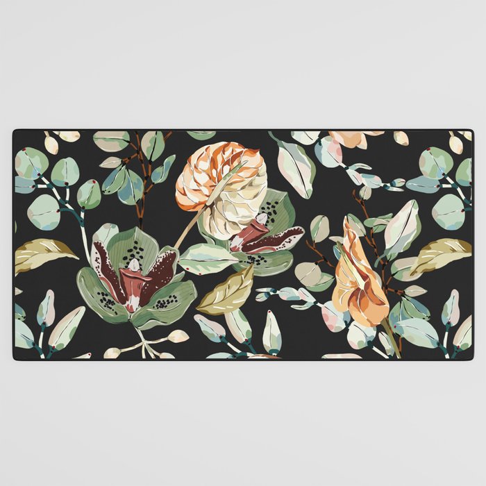 Lush colorful exotic garden C Desk Mat Gallery Image 3