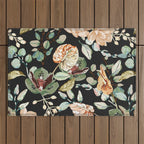 Lush colorful exotic garden C Outdoor Rug Gallery Image 1