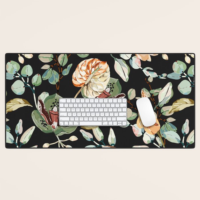 Lush colorful exotic garden C Desk Mat Gallery Image 1