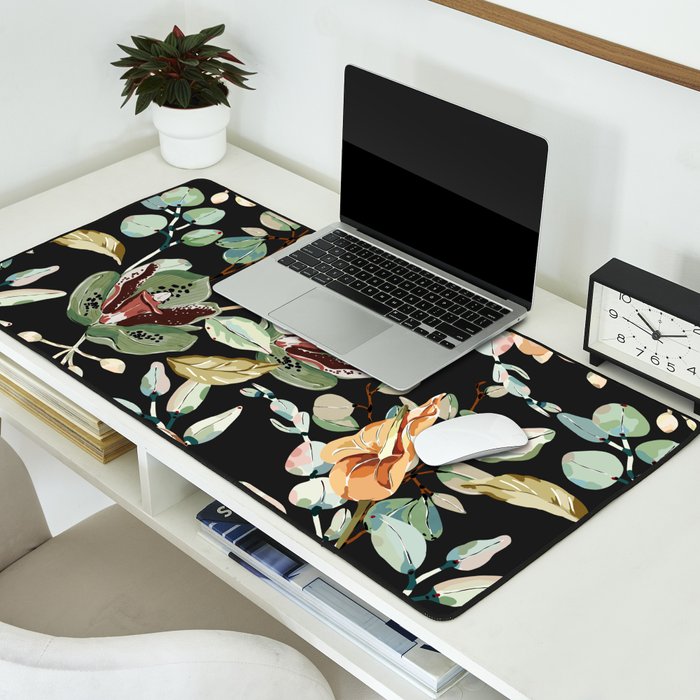 Lush colorful exotic garden C Desk Mat Gallery Image 2