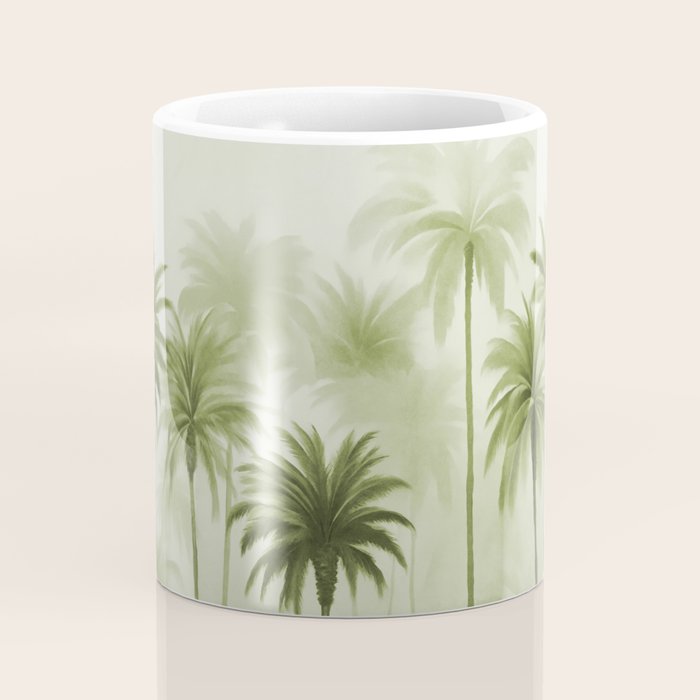 Lush Green Palm Grove Watercolor Art Coffee Mug Gallery Image 4