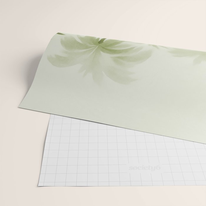 Lush Green Palm Grove Watercolor Art Wrapping Paper Gallery Image 2