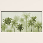 Lush Green Palm Grove Watercolor Art Desk Mat Gallery Image 3