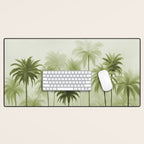 Lush Green Palm Grove Watercolor Art Desk Mat Gallery Image 1