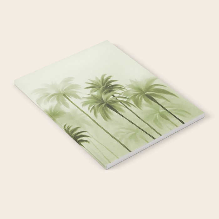Lush Green Palm Grove Watercolor Art Notebook Gallery Image 2