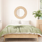 Lush Green Palm Grove Watercolor Art Duvet Cover Gallery Image 3