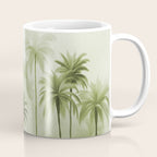 Lush Green Palm Grove Watercolor Art Coffee Mug Gallery Image 1