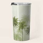 Lush Green Palm Grove Watercolor Art Travel Mug Gallery Image 3