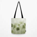 Lush Green Palm Grove Watercolor Art Tote Bag Gallery Image 2