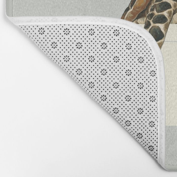 Sea Turtle in Bathtub #green Bath Mat Gallery Image 2