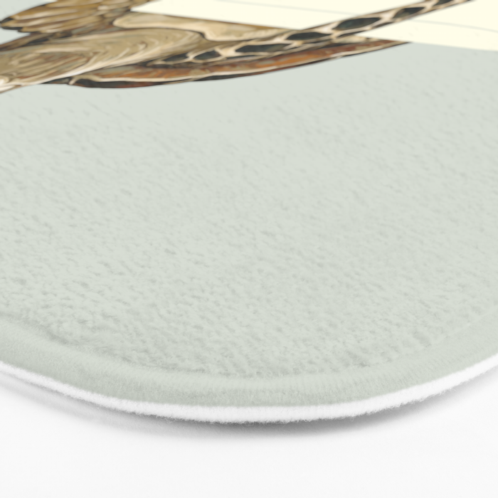 Sea Turtle in Bathtub #green Bath Mat Gallery Image 3