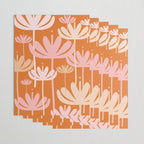 Bali Flowers Cheerful Floral Pattern in Pink and Orange Wrapping Paper Gallery Image 3