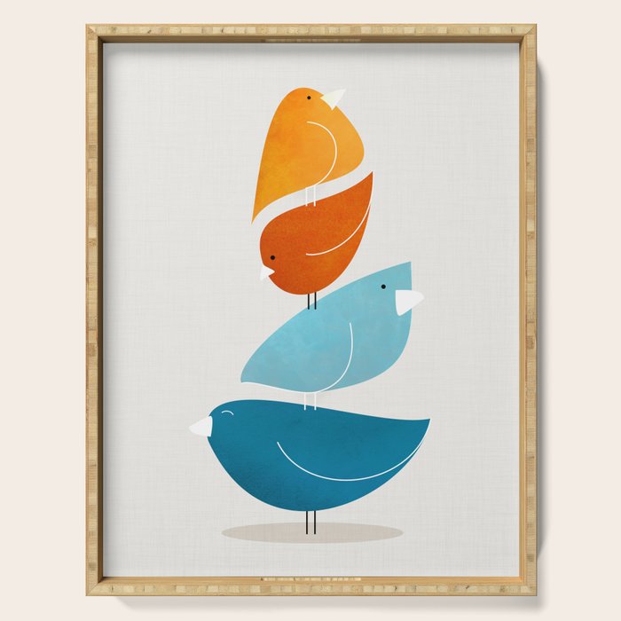 Bird Stack 4 Serving Tray Gallery Image 1