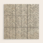 Abstract Herringbone Pattern, Rustic, Gray and White Wood Wall Art Gallery Image 1
