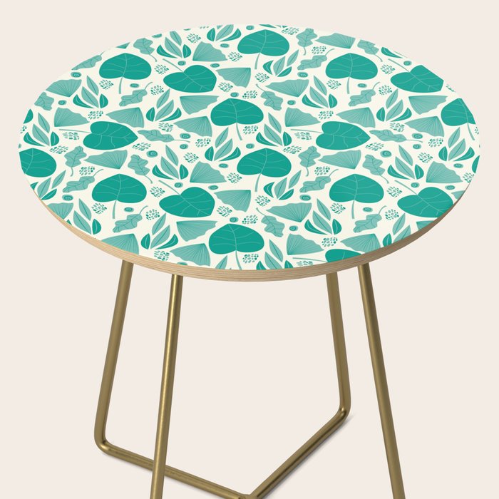 Green leaves pattern Side Table Gallery Image 2