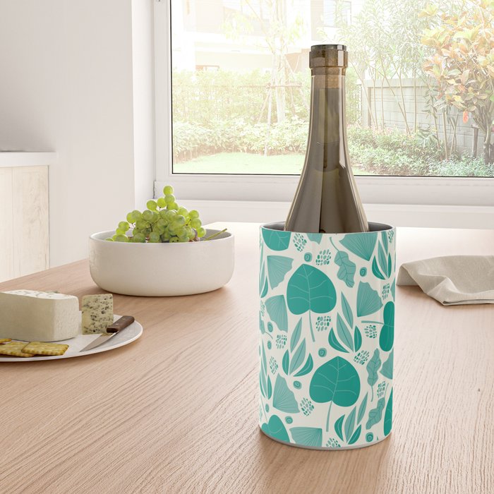 Green leaves pattern Wine Chiller Gallery Image 4