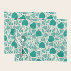Green leaves pattern Placemat Gallery Image 1