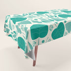 Green leaves pattern Tablecloth Gallery Image 1