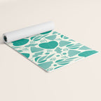 Green leaves pattern Yoga Mat Gallery Image 2