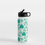 Green leaves pattern Water Bottle Gallery Image 1