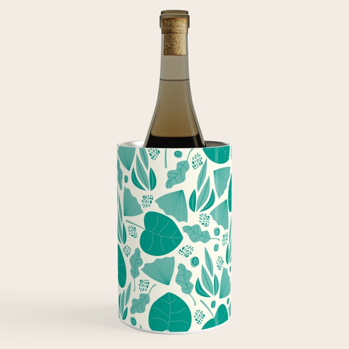 Green leaves pattern Wine Chiller Gallery Image 3