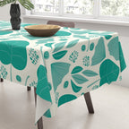 Green leaves pattern Tablecloth Gallery Image 3