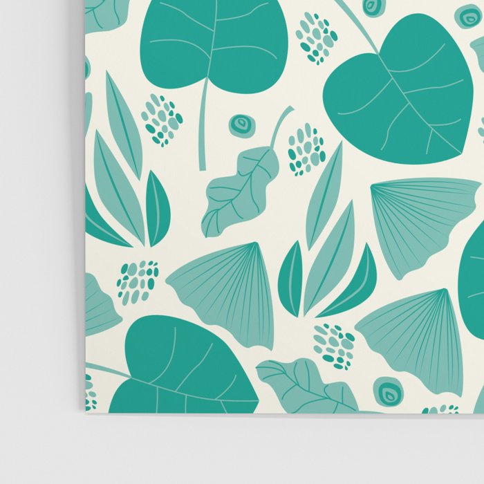 Green leaves pattern Poster Gallery Image 3