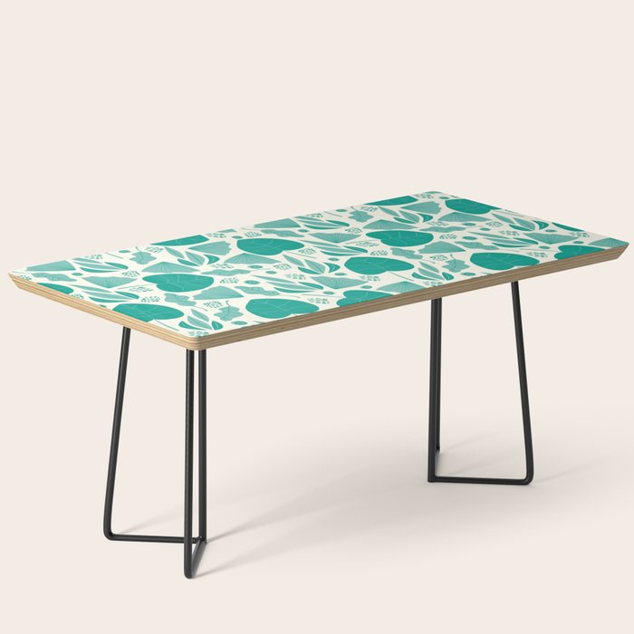 Green leaves pattern Coffee Table Gallery Image 1